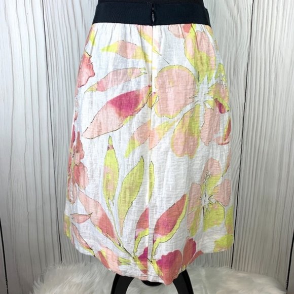 Ann Taylor Loft Linen Lyocell Floral Lined Size 2 - Picture 5 of 7